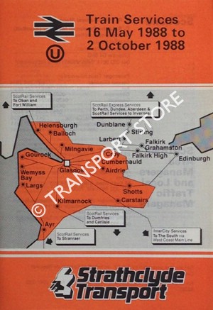 British Railways - Strathclyde Transport - Train Services [Timetable ...