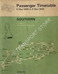 Passenger Timetable Southern - London & Southern England - 6 May 1968 to 4 May 1969 by British Rail Southern