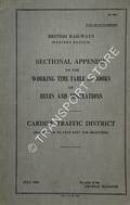 Sectional Appendix to the Working Time Table and Books of Rules and Regulations - Cardiff Traffic District (Marshfield to Pyle East and branches), July 1960 by British Railways (Western Region)