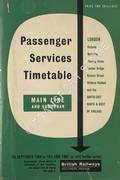 Passenger Services Timetable - Main Line and Suburban - London (Victoria, Waterloo, Charing Cross, London Bridge, Cannon Street, Holborn Viaduct) and the South-East, South & West of England, 7th Sept. 1964 to 13th June 1965 by British Railways Southern Region