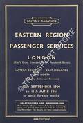Passenger Services [Winter Timetable] - London (King's Cross, Liverpool Street, Fenchurch Street) Eastern Counties, East Midlands, The North, 12th September 1960 to 11th June 1961 by British Railways Eastern Region