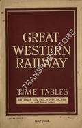 Time Tables, September 27th, 1937 to July 3rd, 1938 by Great Western Railway