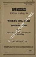 Working Time Table of Passenger Trains - Section G - Newcastle, Carlisle, Tynemouth and Branches - 6 May 1968 to 4 May 1969 by British Rail Eastern Region (NE)
