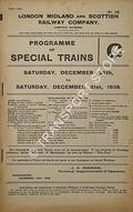 Programme of Special Trains, Section C - Central Division, Saturday, December 24th to Saturday December 31st, 1938 by London Midland & Scottish Railway (Central Division)