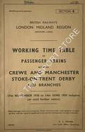Working Time Table of Passenger Trains - Section C - Crewe and Manchester; Stoke-on-Trent, Derby and branches 17th November 1958 to 14th June 1959 inclusive by British Railways London Midland Region (Western Lines)