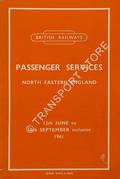 Passenger Services [Timetable] North Eastern England, 12th June to 10th September inclusive 1961 by British Railways North Eastern Region