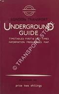 Underground Guide, Timetables - 30 November 1970 by London Transport