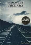 Passenger Railway Timetable - Great Britain - Winter Edition, 24 September 1995 to 1 June 1996 by Railtrack