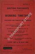 Working Timetable of Passenger & Parcels trains - Section YE - Chesterfield & Leeds to Selby, Scarborough; Sheffield to Leeds via Barnsley & Normanton; Leeds to York (via Harrogate) & Skipton - 1 June 1981 to 16 May 1982 by British Railways Eastern Region