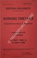 Working Timetable of Passenger & Parcels train services - Section YC - Lincolnshire and Humberside - 16 May 1983 to 13 May 1984 by British Railways Eastern Region