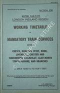 Working Timetable of Mandatory train services - Section CM - Crewe, Dunford West, Dore, Liverpool, Chester and Manchester Piccadilly, also North Staffordshire and branches - 12 May 1980 to 10 May 1981 by British Railways London Midland Region