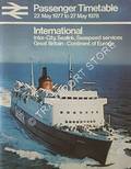 Passenger Timetable - International: Inter-City, Sealink, Seaspeed services, Great Britain-Continent of Europe 22 May 1977 to 27 May 1978 by British Rail