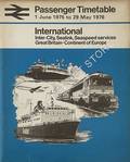 Passenger Timetable - International: Inter-City, Sealink, Seaspeed services, Great Britain-Continent of Europe 1 June 1975 to 29 May 1976 by British Rail
