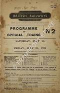 Programme of Special Trains - N2 - Saturday, July 14 to Friday, July 20, 1951 by British Railways Scottish Region