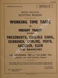 Working Time Table of Freight Train - Section E - between Tweedmouth, Carlisle Canal, Edinburgh, Stirling, Perth, Aberdeen, Elgin and branches, 12th September 1960 to 11th June 1961 inclusive by British Railways Scottish Region