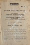 Weekly Operating Notice containing Temporary Speed Restrictions, Temporary Engineering Works, Signalling & Permanent Way Alterations, General Instructions and Notices, 23 to 28 February 1986 by British Railways ScotRail