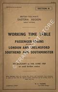 Working Time Table of Passenger Trains - Section N - London and Chelmsford, Southend and Southminster, 5th January to 14th June, 1959 by British Railways Eastern Region (Great Eastern)