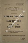 Working Time Table of Passenger Trains - Section C - Derby and Barnt Green, 9th September 1963 to 14th June, 1964 by British Railways London Midland Region (Midland Lines)