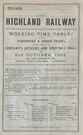 Working Time Tables of the Passenger & Goods Trains, 2nd October 1922 by The Highland Railway