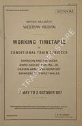 Working Timetable of Conditional Train Services - Section PJ - Swindon and Swansea; Awre and Severn Tnl. Jn; Craven Arms and Newport; Swansea and West Wales, 2 May to 2 October 1977 by British Railways Western Region