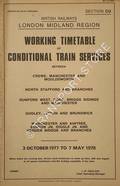 Working Timetable of Conditional trains - Section CU - Crewe, Manchester, Mouldsworth; North Stafford; Dunford, Dore, Briggs Sidings; Godley, Ditton, Aintree, Euxton, Diggle, Hebden - 3 Oct 1977 to 7 May 1978 by British Railways London Midland Region