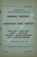 Working Timetable of Mandatory train services - Section CM - Crewe, Dunford West, Dore, Liverpool, Chester and Manchester Piccadilly, also North Staffordshire and branches - 2 May 1977 to 7 May 1978 by British Railways London Midland Region