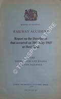 Railway Accident - Report on the Derailment that occurred on 20th May 1965 at Hest Bank in the London Midland Region of British Railways by Ministry of Transport