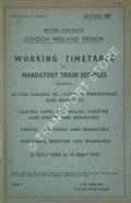 Working Timetable of Mandatory train services - Section CH - Acton Grange Jn., Chester, Birkenhead and branches; Craven Arms, Mid Wales, Chester and Crewe; Crewe, Holyhead; Wrexham, Bidston - 12 May 1980 to 10 May 1981 by British Railways London Midland Region