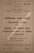 Working Time Table of Passenger Trains - Section E - Crewe, Alderley Edge, Stoke-on-Trent and Derby and branches, 14 June 1965 to 17 April 1966 by British Railways London Midland Region (Western Lines)