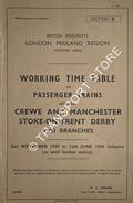 Working Time Table of Passenger Trains - Section C - Crewe and Manchester; Stoke-on-Trent, Derby and branches 2nd November 1959 to 12th June 1960 by British Railways London Midland Region (Western Lines)