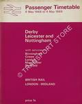 Passenger Timetable - Derby, Leicester and Nottingham, 6 May 1968 to 4 May 1969 by British Railways London Midland Region