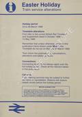 [Passenger Timetable Great Britain] Holiday Alterations - Easter Holiday, 23 to 28 March 1989 by British Railways