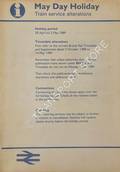 [Passenger Timetable Great Britain] Train Service Alterations - May Day Holiday, 28 April to 2 May 1989 by British Railways