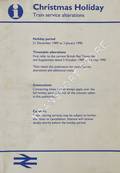 [Passenger Timetable Great Britain], Christmas Holiday Train Service Alterations, 21 December 1989 to 3 January 1990 by British Railways