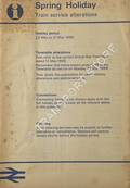 [Passenger Timetable Great Britain], Spring Holiday Train Service Alterations, 23 May to 27 May 1986 by British Railways