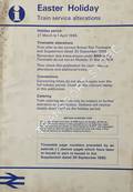 [Passenger Timetable Great Britain], Easter Holiday Train Service Alterations, 27 March to 1 April 1986 by British Railways
