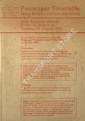 Passenger Timetable, Great Britain Holiday Alterations - Late Summer Holiday, Friday 27 August to Tuesday 31 August 1982 by British Railways