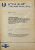 [Passenger Timetable Great Britain], Spring Holiday Train Service Alterations, 27 May to 31 May 1983 by British Railways