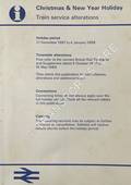 [Passenger Timetable Great Britain] Christmas & New Year Holiday - Train Service Alterations, Holiday Period, 21 December 1987 to 4 January 1988 by British Railways