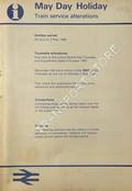 [Passenger Timetable Great Britain] Train Service Alterations - May Day Holiday, 29 April to 3 May 1988 by British Railways