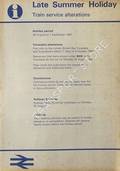 [Passenger Timetable Great Britain], Late Summer Holiday Train Service Alterations, 28 August to 1 September 1987 by British Railways