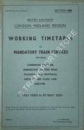 Working Timetable of Mandatory train services - Section CN - Cornbrook Junction, Manchester (Oxford Road, Piccadilly and Mayfield), Ardwick and Slade Lane Junction - 11 May 1980 to 10 May 1981 by British Railways London Midland Region