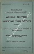 Working Timetable of Mandatory train services - Section CD - Droitwich Spa, Birmingham, Wichnor Jn. and branches; Rugby, Birmingham, Stafford and branches - 12 May 1980 to 10 May 1981 by British Railways London Midland Region