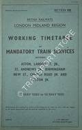 Working Timetable of Mandatory train services - Section CE - Aston, Landor St. Jn., St. Andrews Jn., Birmingham New St., Church Road Jn. and Galton Jn., 12 May 1980 to 10 May 1981 by British Railways London Midland Region