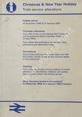 [Passenger Timetable Great Britain] Christmas & New Year Holiday - Train Service Alterations, Holiday Period, 19 December 1988 to 4 January 1989 by British Railways