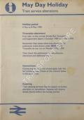 [Passenger Timetable Great Britain] Train Service Alterations - May Day Holiday, 4 to 8 May 1990 by British Railways