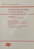 [Passenger Timetable Great Britain] Christmas & New Year Holiday - Train Service Alterations, Holiday Period, 17 December 1993 to 4 January 1994 by British Railways