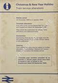 [Passenger Timetable Great Britain] Christmas & New Year Holiday - Train Service Alterations, 23 December 1985 to 3 January 1986 by British Railways