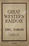 Time Tables - October 1st, 1945 (and until further notice) by Great Western Railway 