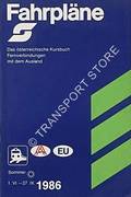 Fahrpläne - Das Österreichische Kursbuch 1986 Fernverbindungen mit dem Ausland, Sommer 1.VI. - 27.IX. 1986 by Österreichischer Bundesbahnen